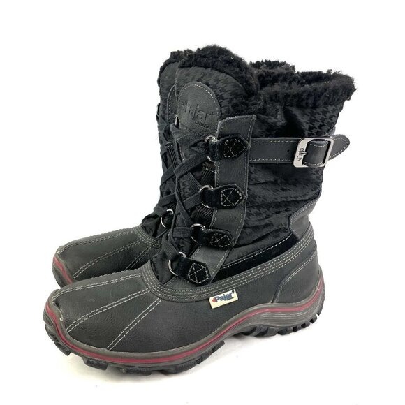Pajar Canada Adelaide Boots 37 Womens Lace Up Lined Winter Bootie 6 to 6.5 US - Picture 1 of 12